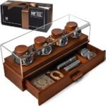 Holme & Hadfield Premium 4-Slot Wooden Watch Display Case with Lifetime Assurance – Handcrafted Men’s Watch Box with Accessory Drawer – Birthday Gift for Collectors – Luxury Built to Last